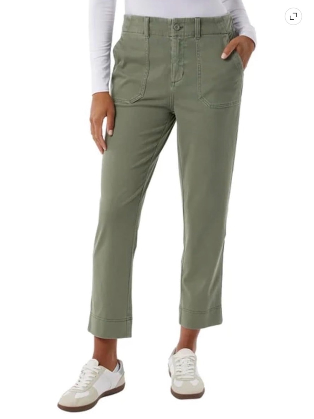 32 Degrees Twill Ankle Cropped Pants